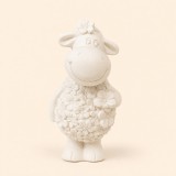Bari lány kerámiapor figura – natúr