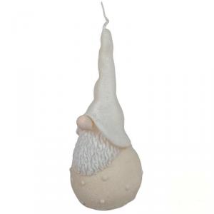 Bársony glitter Nagy Hóapó Gyertya 70x160 mm - Krém