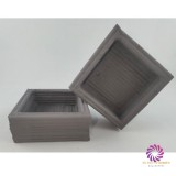 Box alap 10x10x4 cm - Matt Vintage Szürke