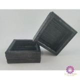 Box alap 10x10x4 cm - Metál Grafit