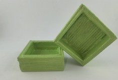 Box alap 10x10x4 cm - Metál Világoszöld