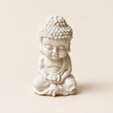 Buddha szobor kerámiaporból – natúr