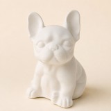 Bulldog kutya kerámiapor figura – natúr vagy festett