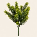 Dekor fenyőág – 38 cm, 5 ágú, zöld