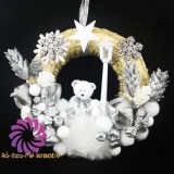 Fehér-Ezüst Ajtódísz