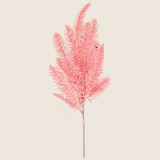 Glitteres dekor fenyőág – 50 cm, rózsaszín
