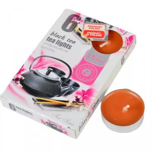 Illatgyertya 6 db-os - Fekete Tea