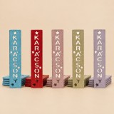 Karácsony felirat lézervágott fa, 2 × 10 cm – 4 db/csomag