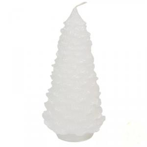 Kontúros Fenyőfa Gyertya 75x145mm - Fehér