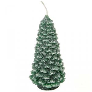 Kontúros Fenyőfa Gyertya 75x145mm - Zöld