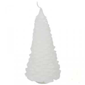 Kontúros Fenyőfa Gyertya 80x220mm - Fehér