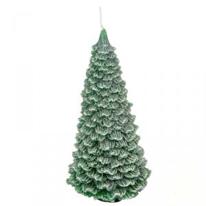 Kontúros Fenyőfa Gyertya Nagy  95x185 mm - Zöld