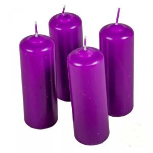 Mártott Henger Gyertya 40x120 mm - Lila