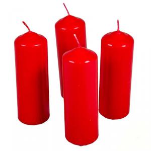Mártott Henger Gyertya 40x120 mm - Piros