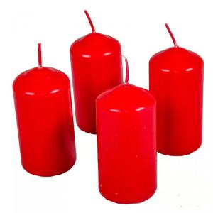 Mártott Henger Gyertya 40x80 mm - Piros