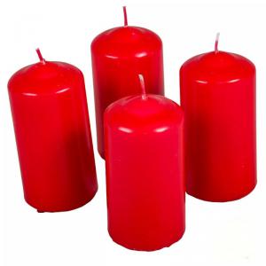 Mártott Henger Gyertya 50x100 mm - Piros