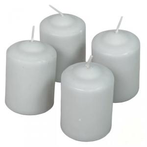 Mártott Henger Gyertya 50x75 mm - Világos Szürke