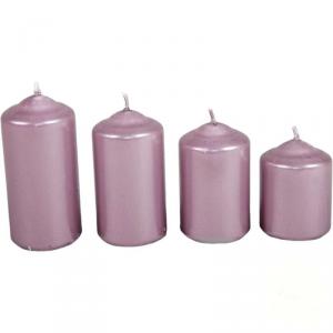 Metál 40 mm Lépcsős Gyertya szett - Halvány Lila