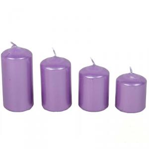 Metál 50 mm Lépcsős Gyertya szett - Lila