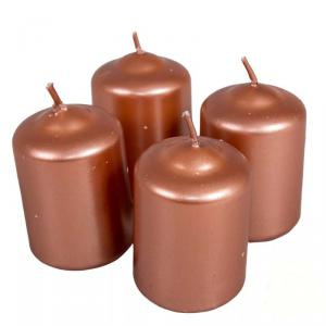 Metál Adventi gyertya szett 40x60mm - Rosegold