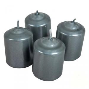 Metál Adventi gyertya szett 40x60mm - Szürke