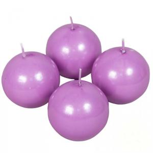 Metál Gömb gyertya 60 mm - Ciklámen