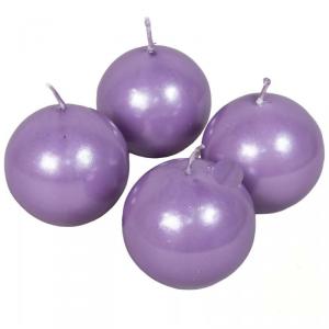 Metál Gömb gyertya 60 mm - Lila