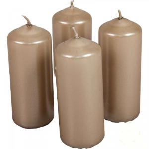 Metál henger gyertya szett 40x100mm - Homok