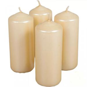 Metál henger gyertya szett 40x100mm - Púder