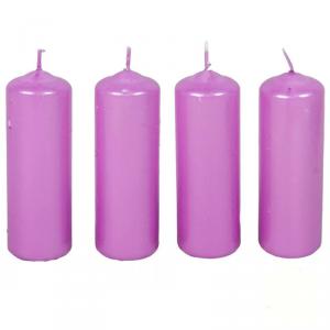 Metál henger gyertya szett 40x120mm - Ciklámen