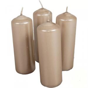 Metál henger gyertya szett 40x120mm - Homok