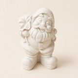 Mikulás (batyus) kerámiapor figura – natúr vagy festett