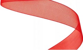 Organza szalag 20mmx20m - Piros