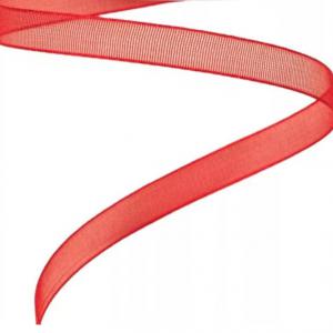 Organza szalag 6mmx20m - Piros