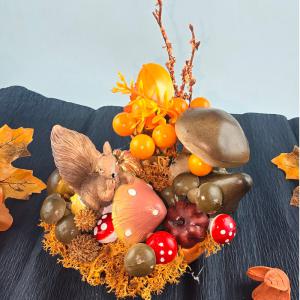 Őszi Mókusos asztaldísz 02