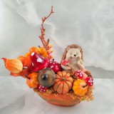 Őszi Sünis asztaldísz 03