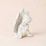 Pici angyal kerámiapor figura – natúr