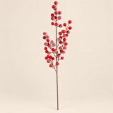 Piros bogyós ág, cukros – 69 cm