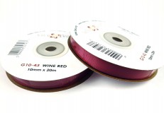 Ripsz szalag 10mmx20m - Vörösbor