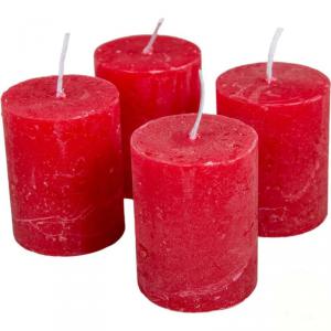 Rusztikus Gyertya 40 x 50 mm - Piros szett
