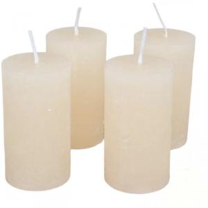 Rusztikus Gyertya 40 x 75 mm - Krém szett