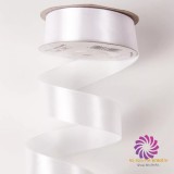 Szatén szalag 25mmx22,86m - Fehér