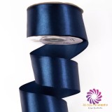 Szatén szalag 38mmx22,86m - Tengerészkék