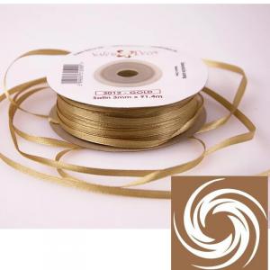 Szatén szalag 3mmx91,44m - Arany