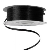 Szatén szalag 3mmx91,44m - Fekete