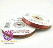 Szatén szalag 6mmx22,86m - Bronze Rose