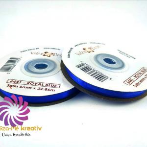 Szatén szalag 6mmx22,86m - Királykék