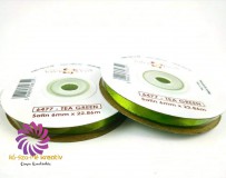 Szatén szalag 6mmx22,86m - Teazöld