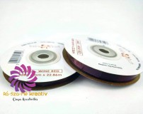 Szatén szalag 6mmx22,86m - Vörösbor