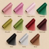 Szegély nélküli organza tekercs 12 cm × 10 m – mély és természetes árnyalatok